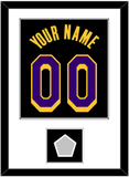 Los Angeles Name & Number With Trophy Patch - Black Earned (2020-2021) - Single Mat 1