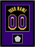 Los Angeles Name & Number With Trophy Patch - Black Earned (2020-2021) - Single Mat 2