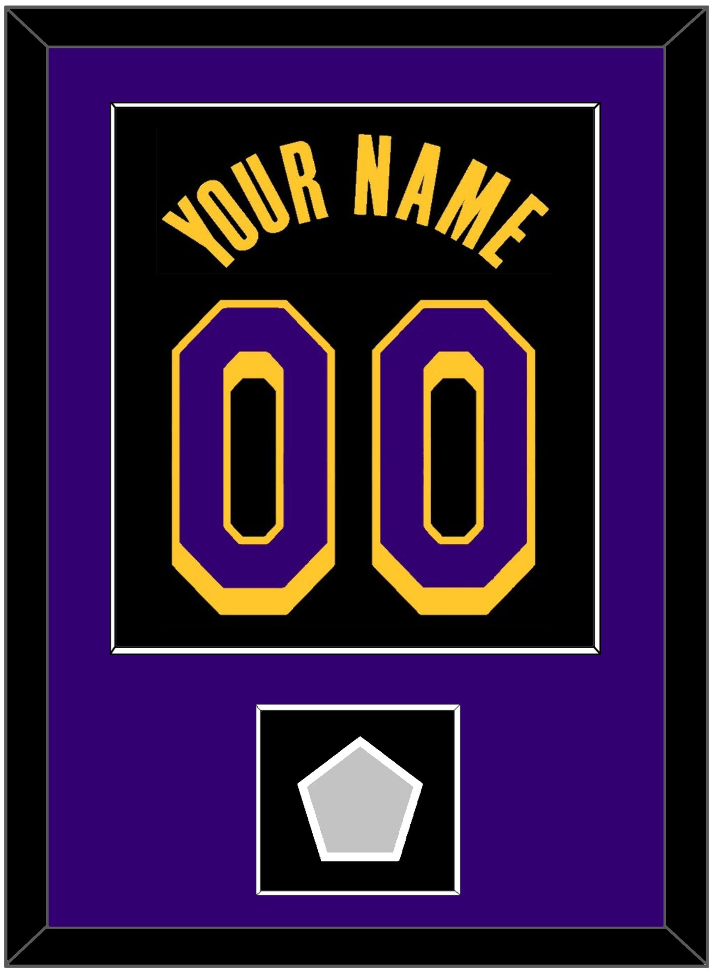 Los Angeles Name & Number With Finals Patch - Black Earned (2020-2021) - Essential Tier 2