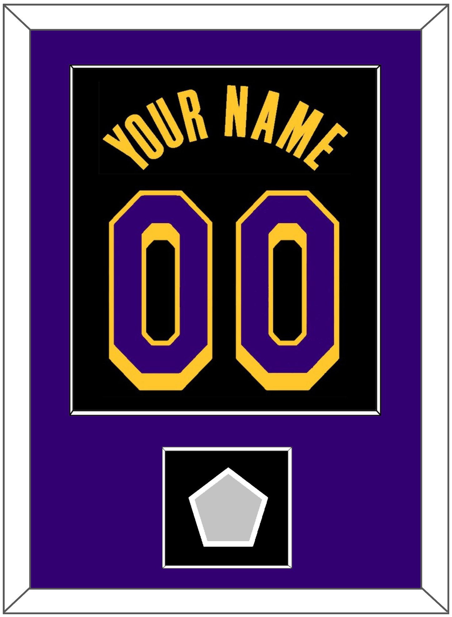 Los Angeles Name & Number With Champions Patch - Black Earned (2020-2021) - Essential Tier 2
