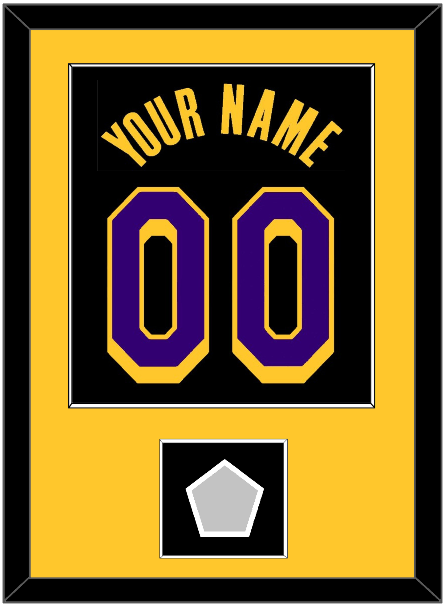 Los Angeles Name & Number With Champions Patch - Black Earned (2020-2021) - Essential Tier 3