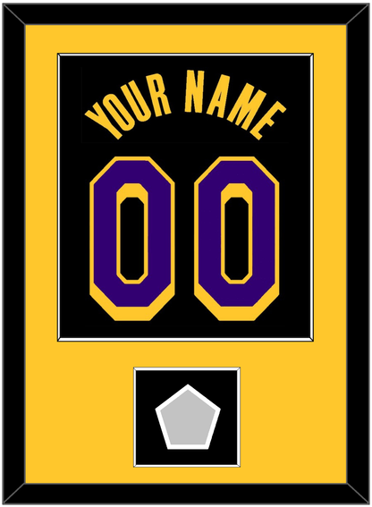 Los Angeles Name & Number With Champions Patch - Black Earned (2020-2021) - Essential Tier 3