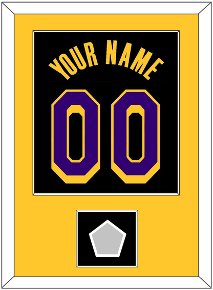 Los Angeles Name & Number With Champions Patch - Black Earned (2020-2021) - Essential Tier 3