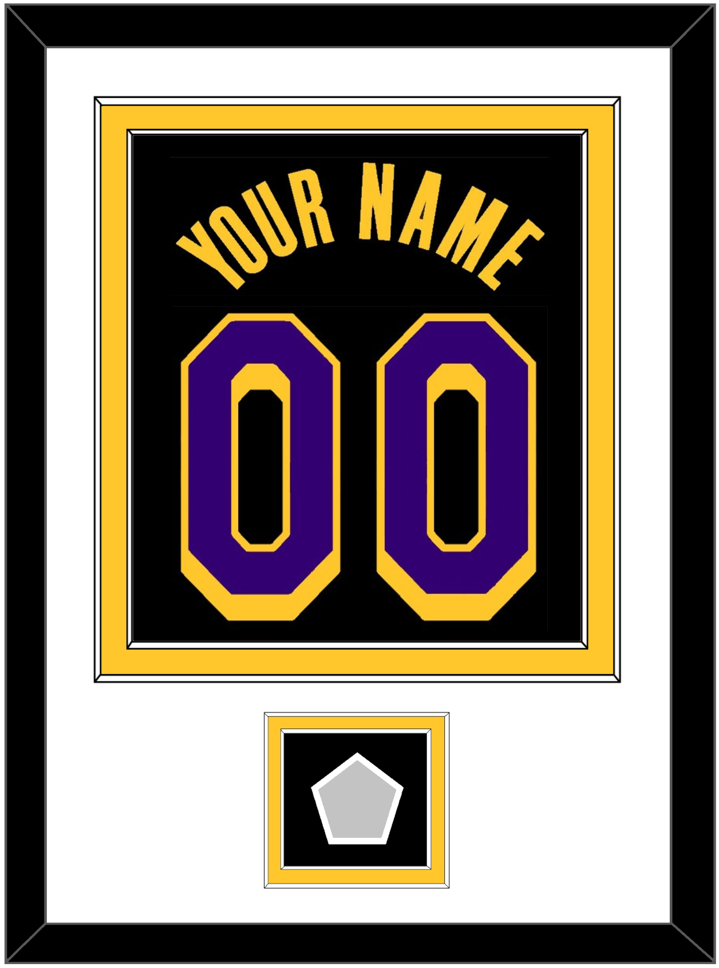 Los Angeles Name & Number With Champions Patch - Black Earned (2020-2021) - Signature Tier 2