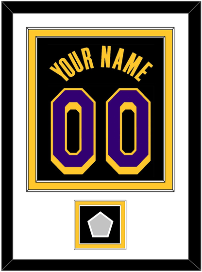 Los Angeles Name & Number With Champions Patch - Black Earned (2020-2021) - Signature Tier 2