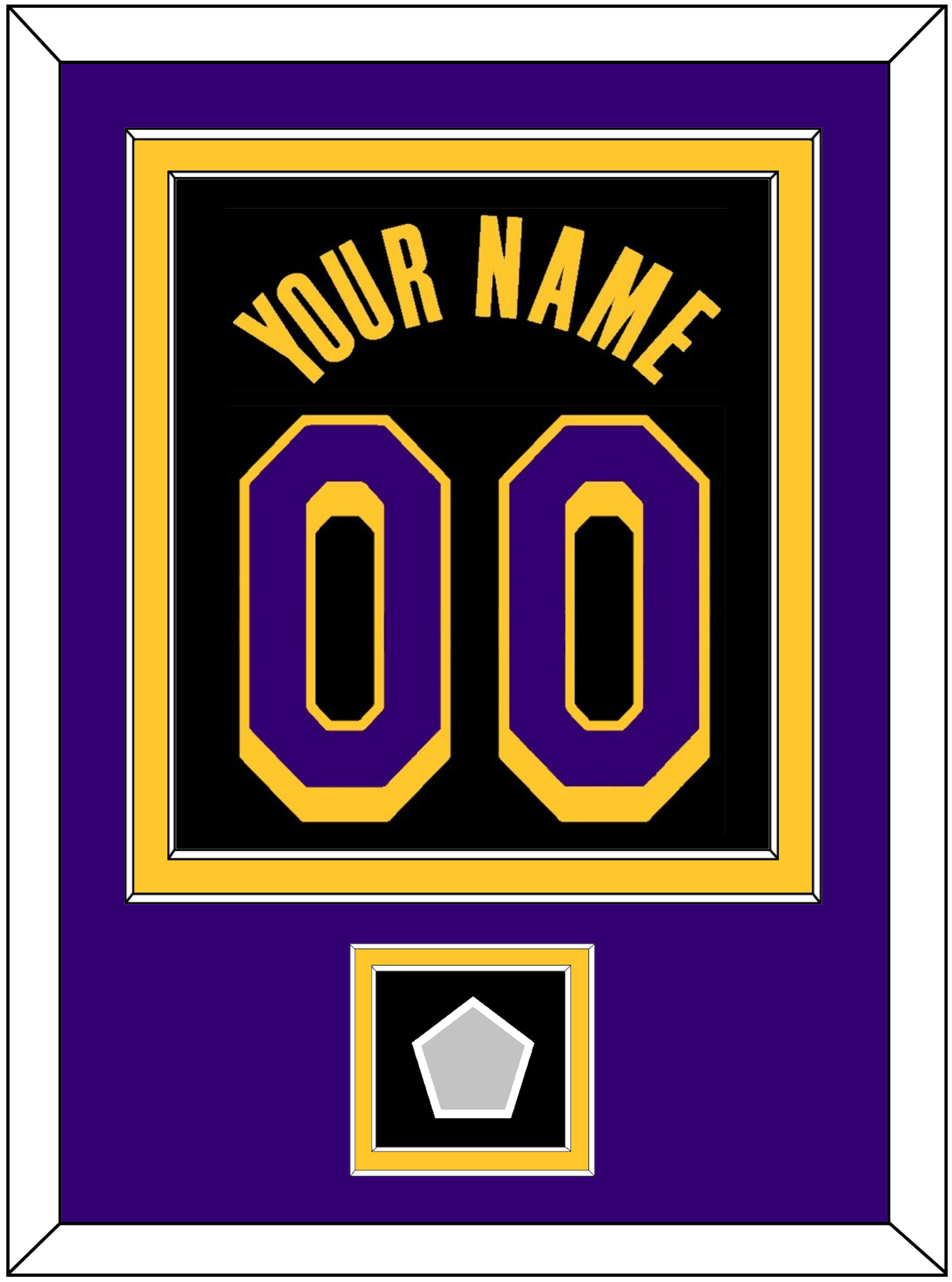 Los Angeles Name & Number With Trophy Patch - Black Earned (2020-2021) - Signature Tier 3