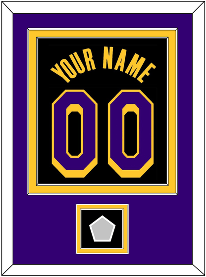 Los Angeles Name & Number With Champions Patch - Black Earned (2020-2021) - Signature Tier 3