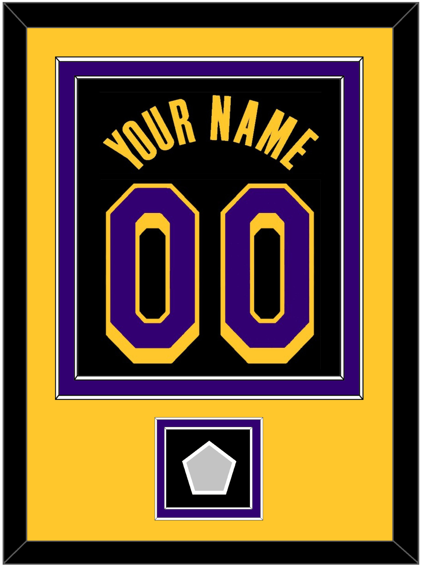 Los Angeles Name & Number With Finals Patch - Black Earned (2020-2021) - Signature Tier 4