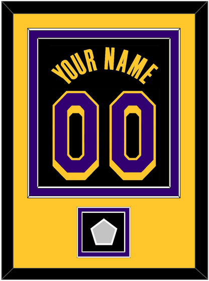 Los Angeles Name & Number With Finals Patch - Black Earned (2020-2021) - Signature Tier 4