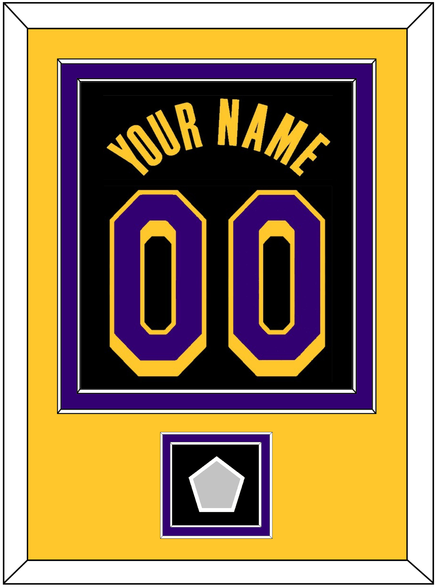 Los Angeles Name & Number With Finals Patch - Black Earned (2020-2021) - Signature Tier 4