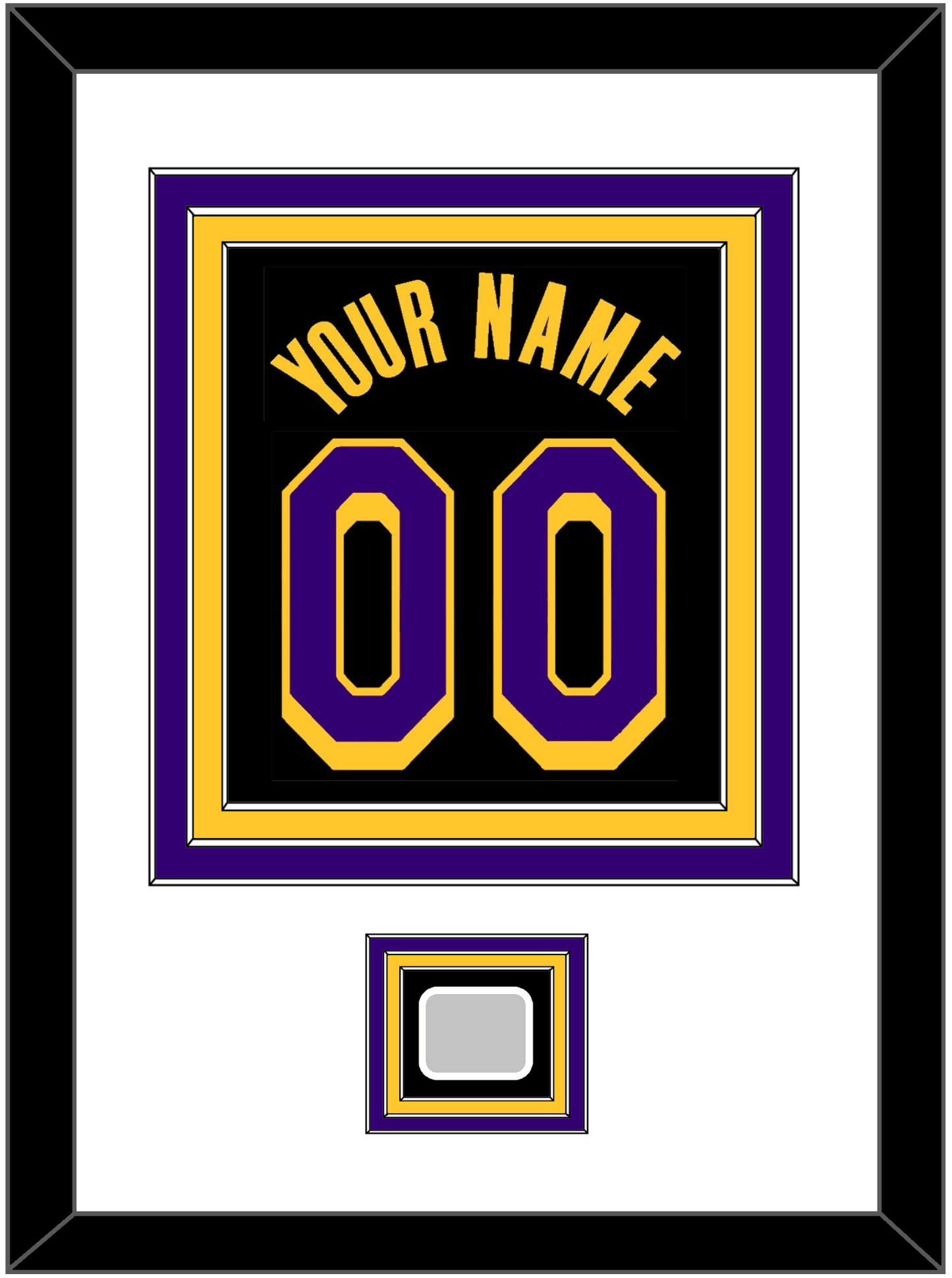 Los Angeles Name & Number With Finals Patch - Black Earned (2020-2021) - Premier Tier 1