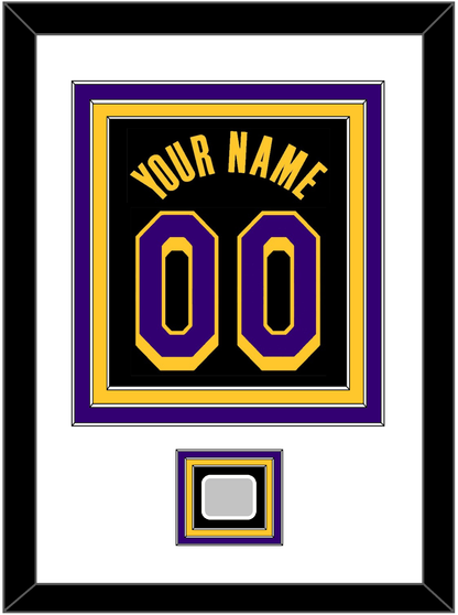 Los Angeles Name & Number With Finals Patch - Black Earned (2020-2021) - Premier Tier 1