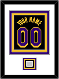 Los Angeles Name & Number With Trophy Patch - Black Earned (2020-2021) - Triple Mat 1