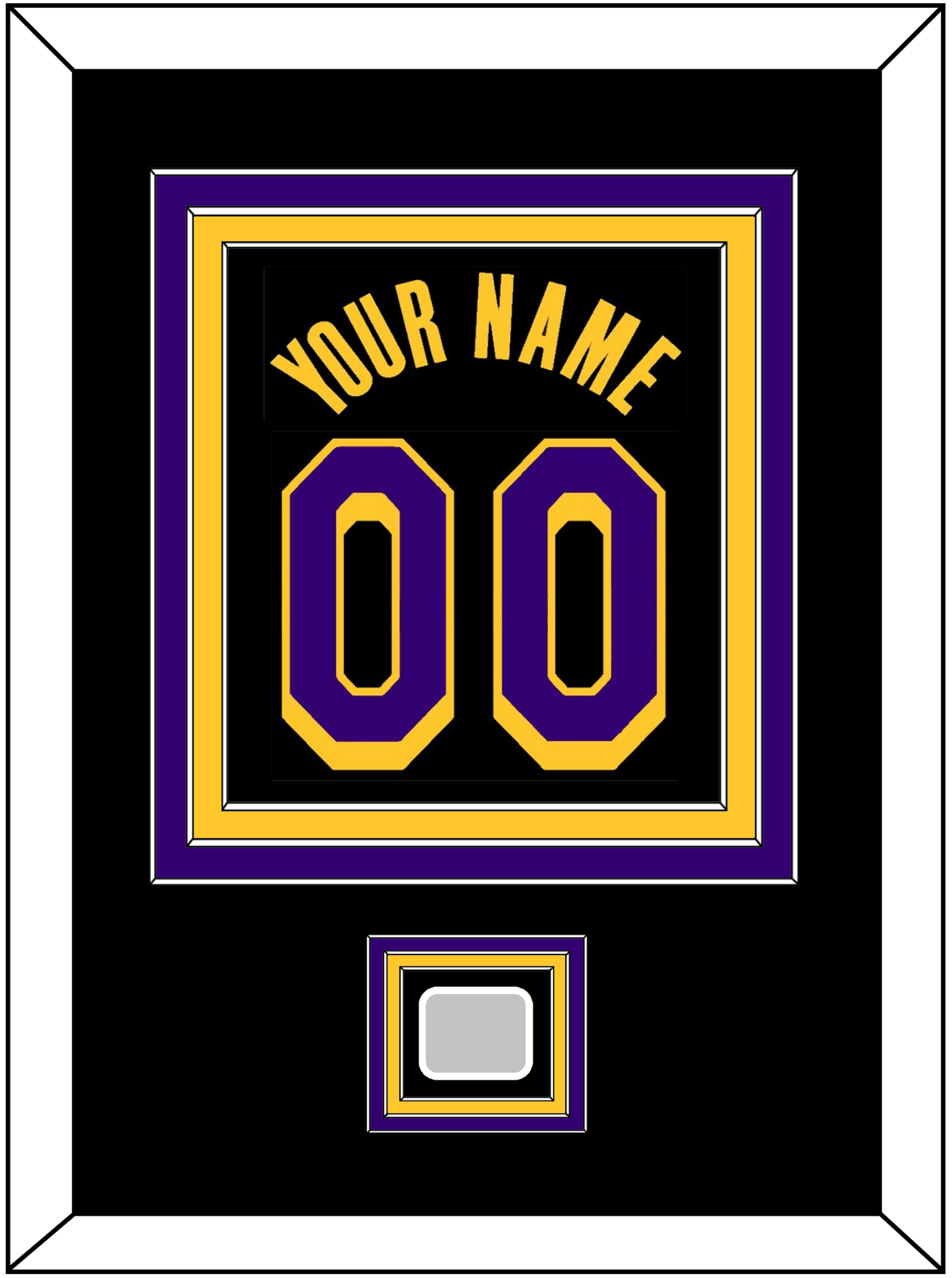 Los Angeles Name & Number With Champions Patch - Black Earned (2020-2021) - Premier Tier 2