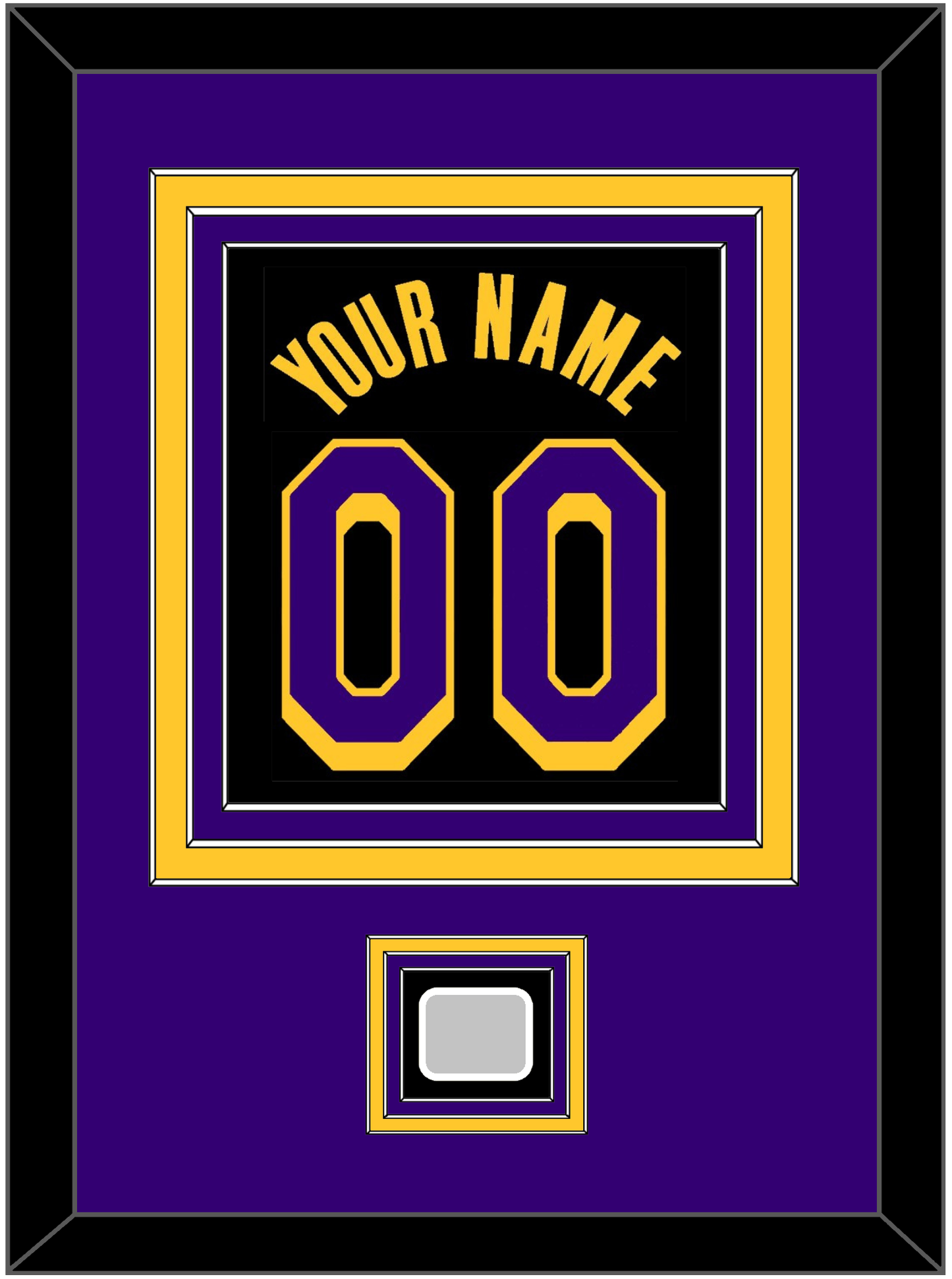 Los Angeles Name & Number With Finals Patch - Black Earned (2020-2021) - Premier Tier 3