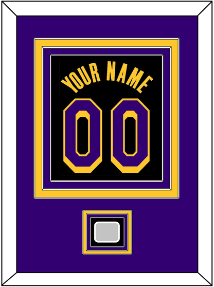 Los Angeles Name & Number With Finals Patch - Black Earned (2020-2021) - Premier Tier 3