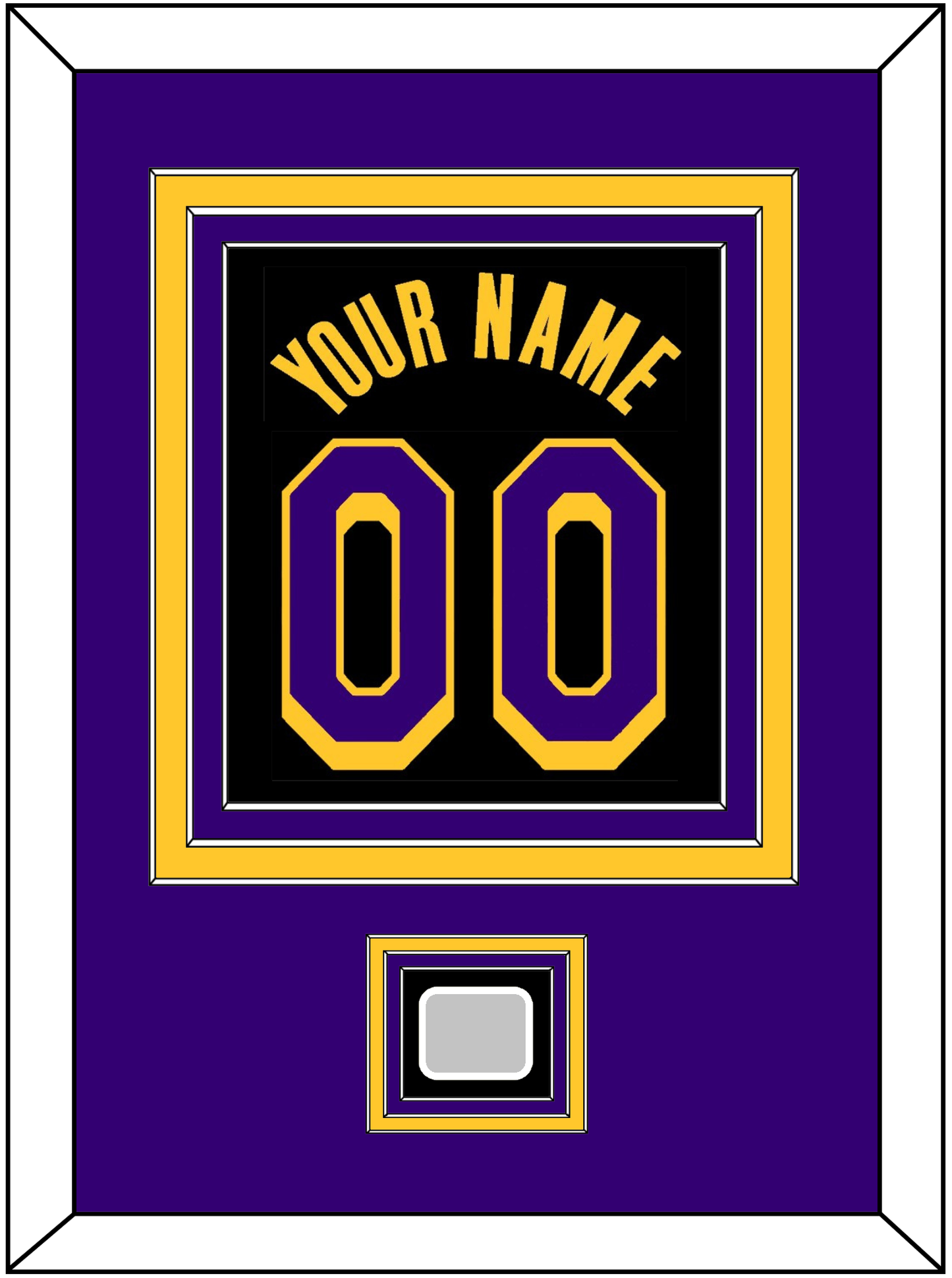 Los Angeles Name & Number With Champions Patch - Black Earned (2020-2021) - Premier Tier 3