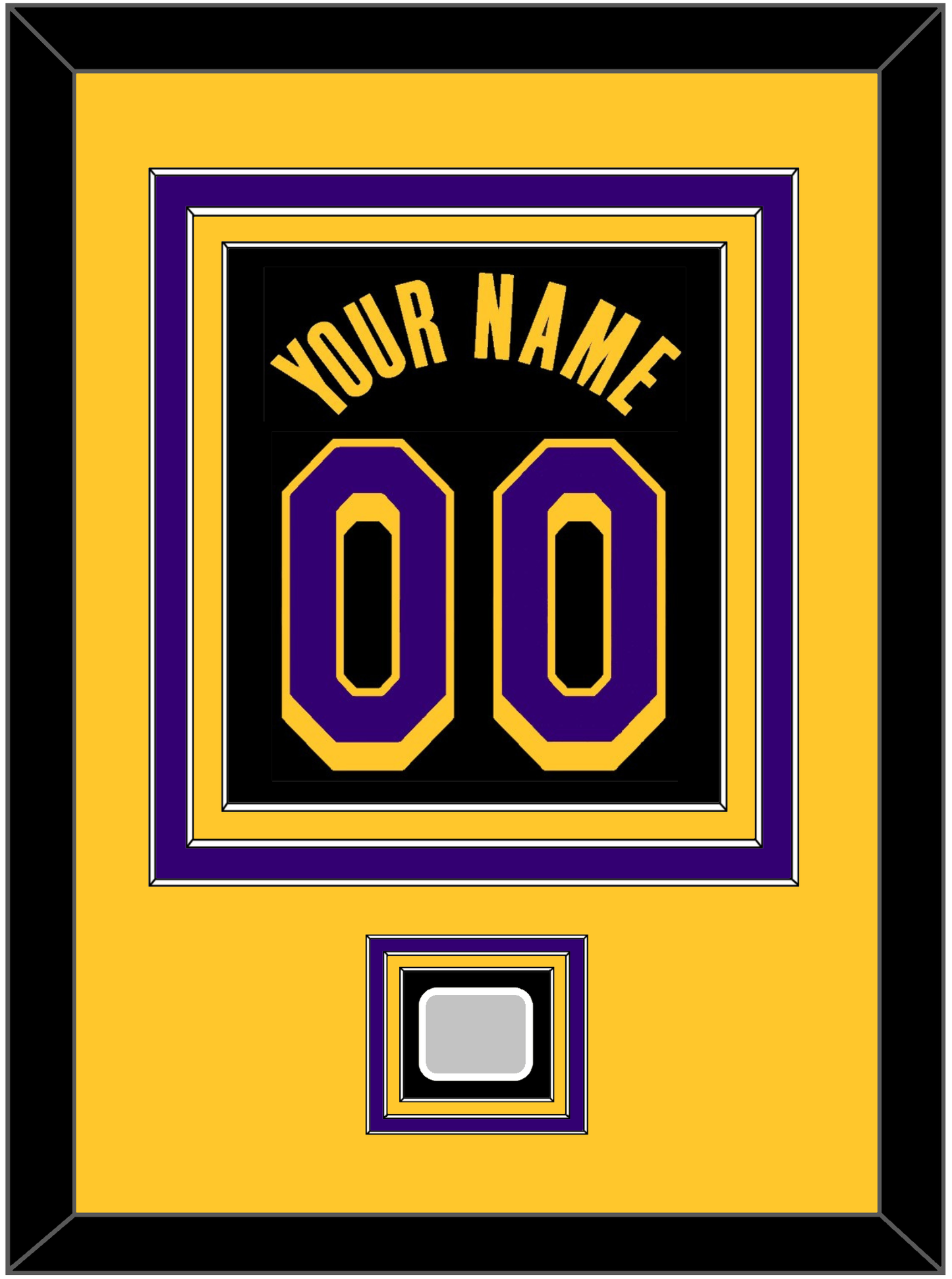 Los Angeles Name & Number With Trophy Patch - Black Earned (2020-2021) - Premier Tier 4