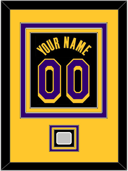 Los Angeles Name & Number With Champions Patch - Black Earned (2020-2021) - Premier Tier 4