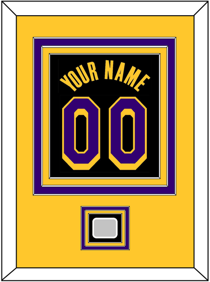 Los Angeles Name & Number With Finals Patch - Black Earned (2020-2021) - Premier Tier 4