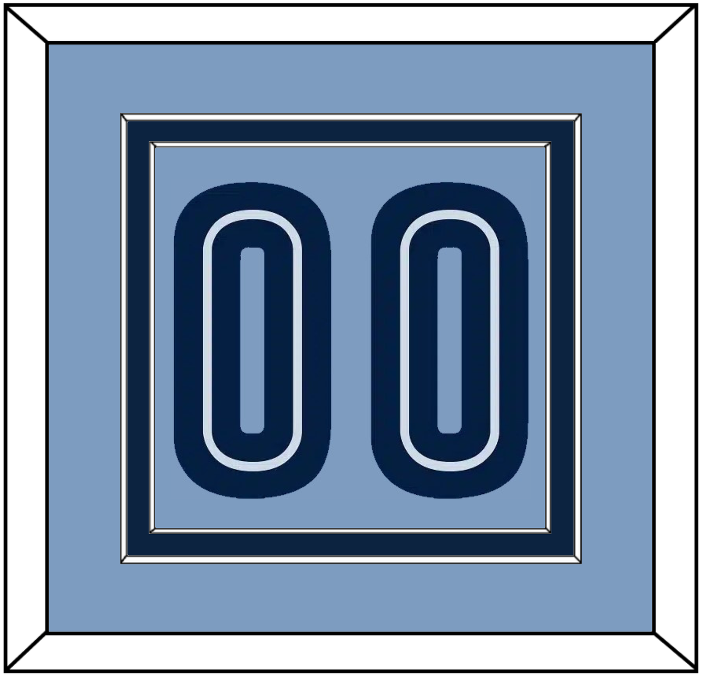 Memphis Number - Alternate Light Blue (2009-2010) - Signature Tier 2