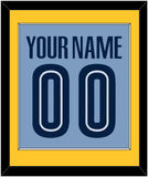 Memphis Name & Number - Alternate Light Blue (2004-2010) - Single Mat 3