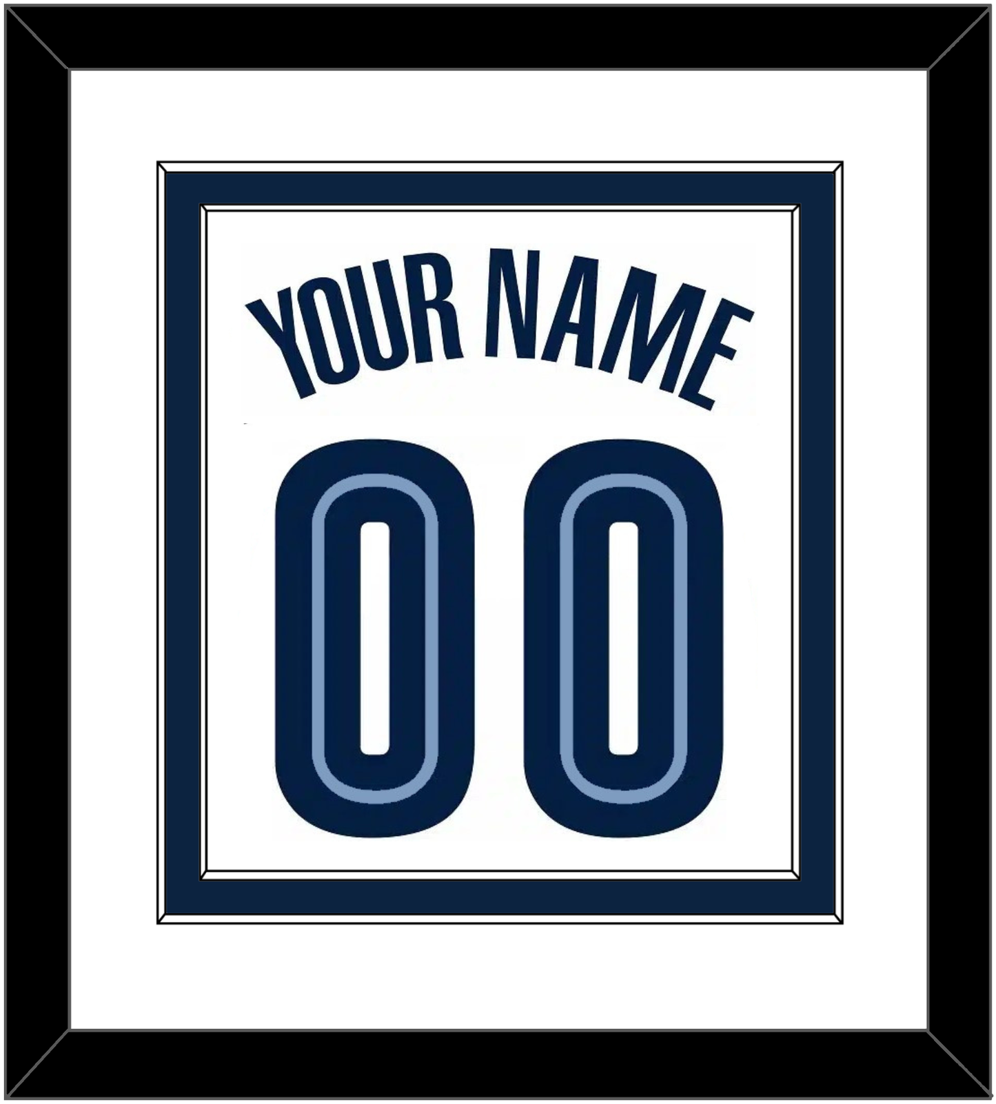Memphis Name & Number - Home White (2004-2010) - Signature Tier 1