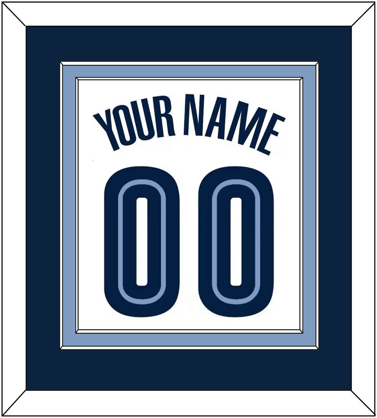 Memphis Name & Number - Home White (2004-2010) - Signature Tier 3