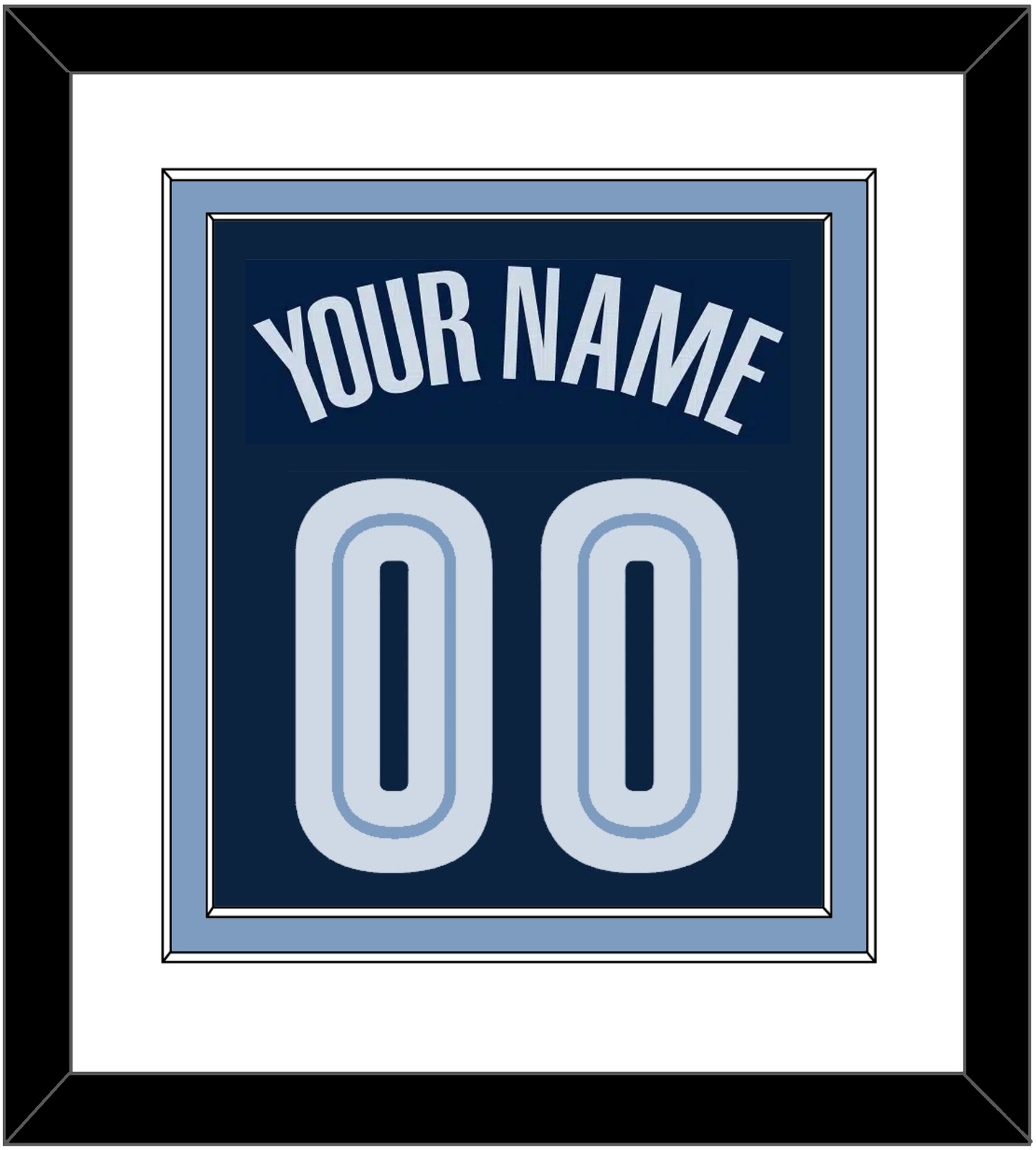 Memphis Name & Number - Road Navy (2004-2010) - Signature Tier 1