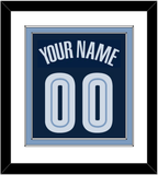 Memphis Name & Number - Road Navy (2004-2010) - Double Mat 1