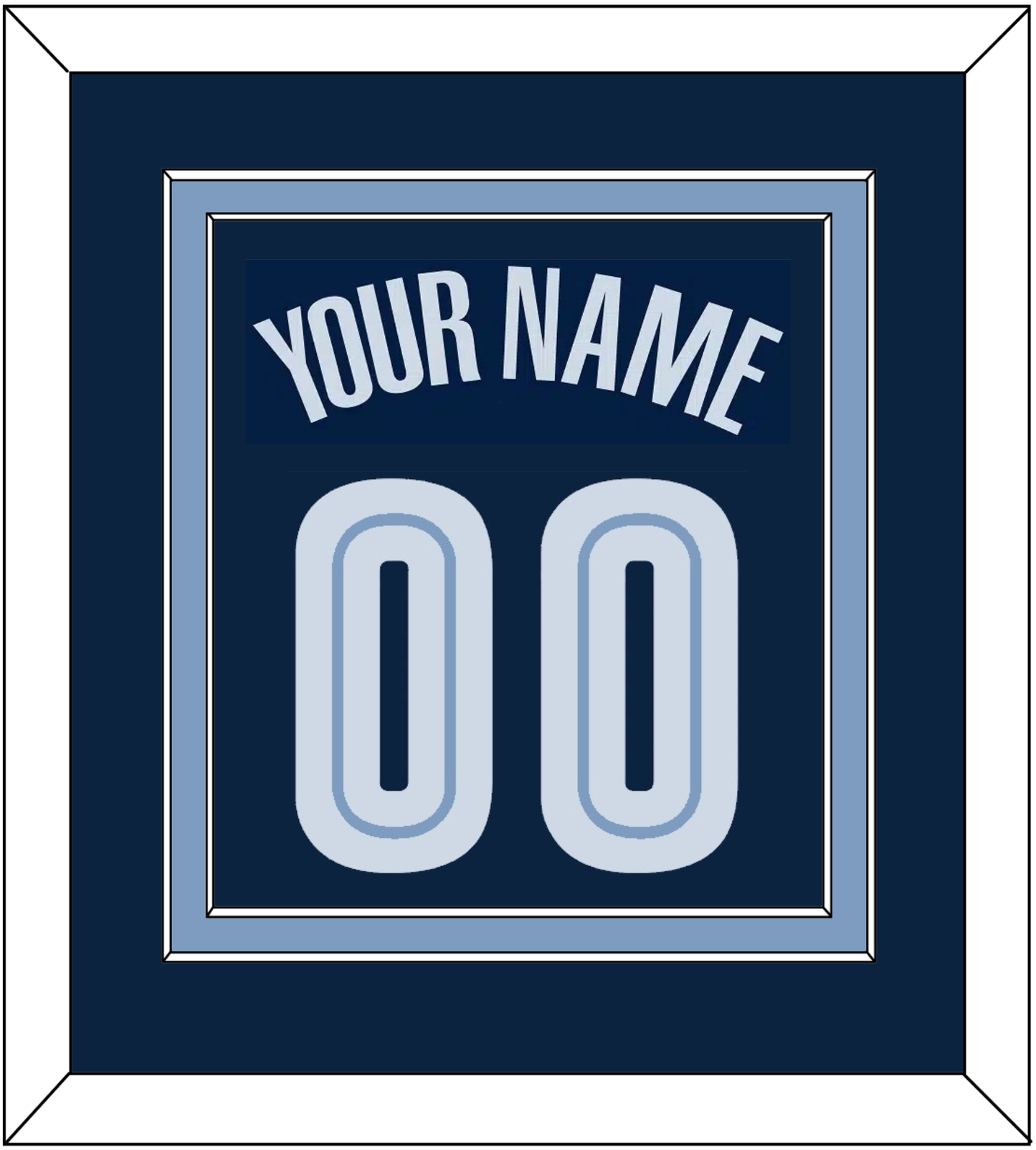 Memphis Name & Number - Road Navy (2004-2010) - Signature Tier 2