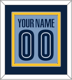 Memphis Name & Number - Alternate Light Blue (2004-2010) - Double Mat 3