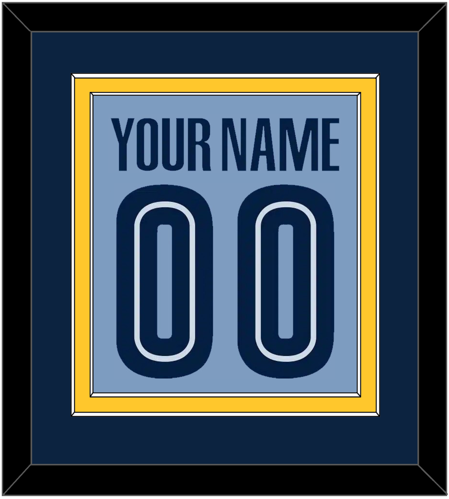 Memphis Name & Number - Alternate Light Blue (2004-2010) - Signature Tier 3