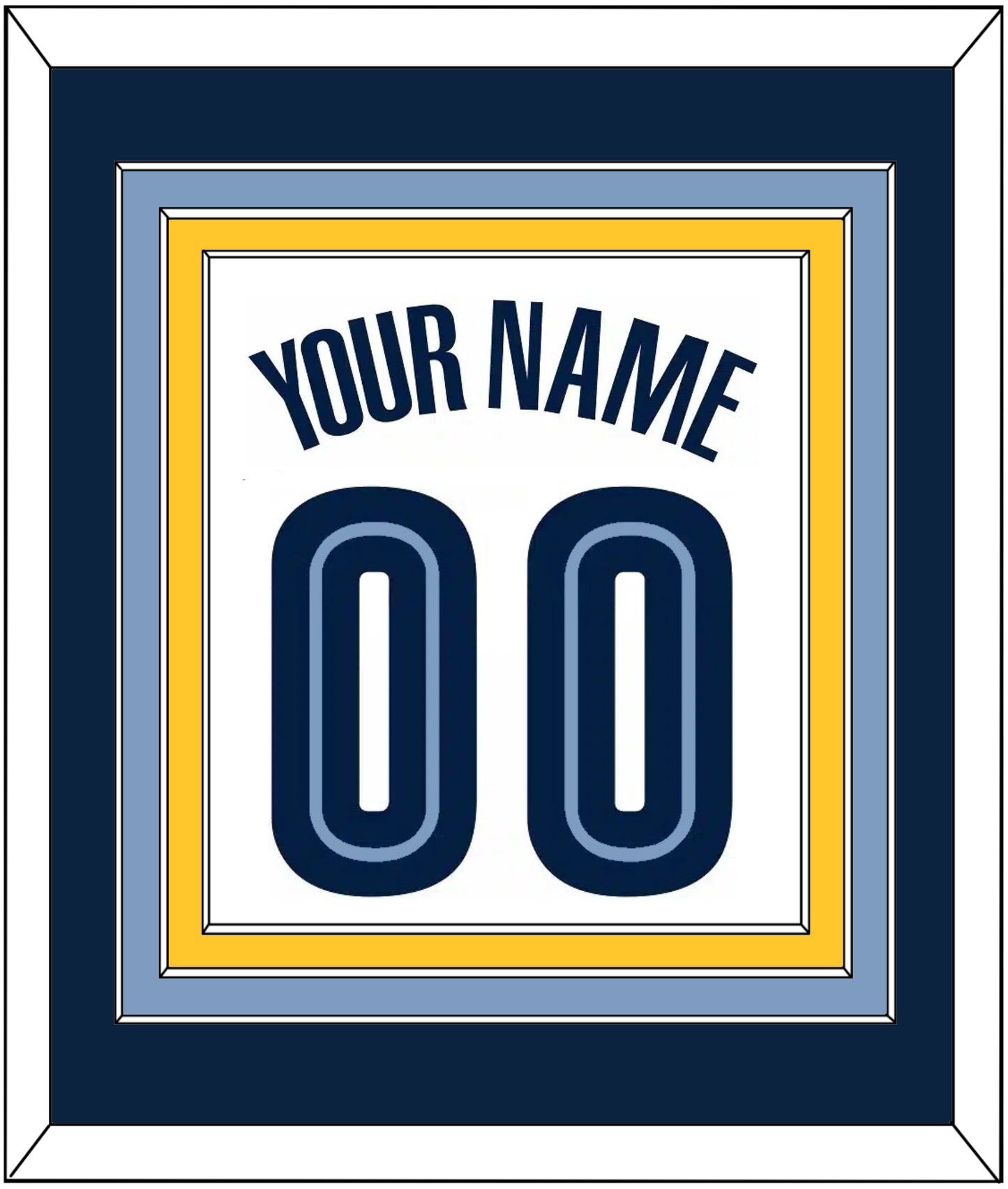 Memphis Name & Number - Home White (2004-2010) - Premier Tier 2