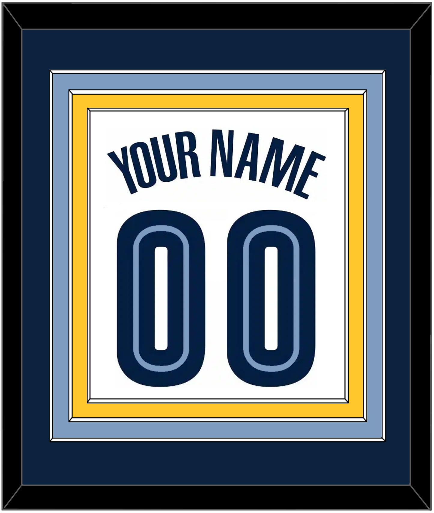 Memphis Name & Number - Home White (2004-2010) - Premier Tier 2