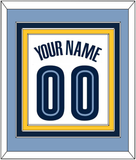 Memphis Name & Number - Home White (2004-2010) - Triple Mat 3