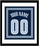 Memphis Name & Number - Road Navy (2004-2010) - Triple Mat 1