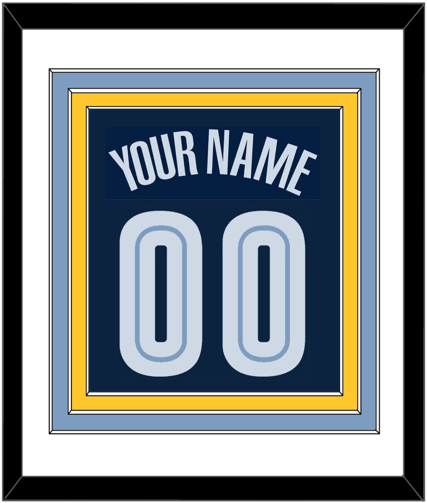 Memphis Name & Number - Road Navy (2004-2010) - Premier Tier 2