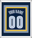 Memphis Name & Number - Road Navy (2004-2010) - Triple Mat 3