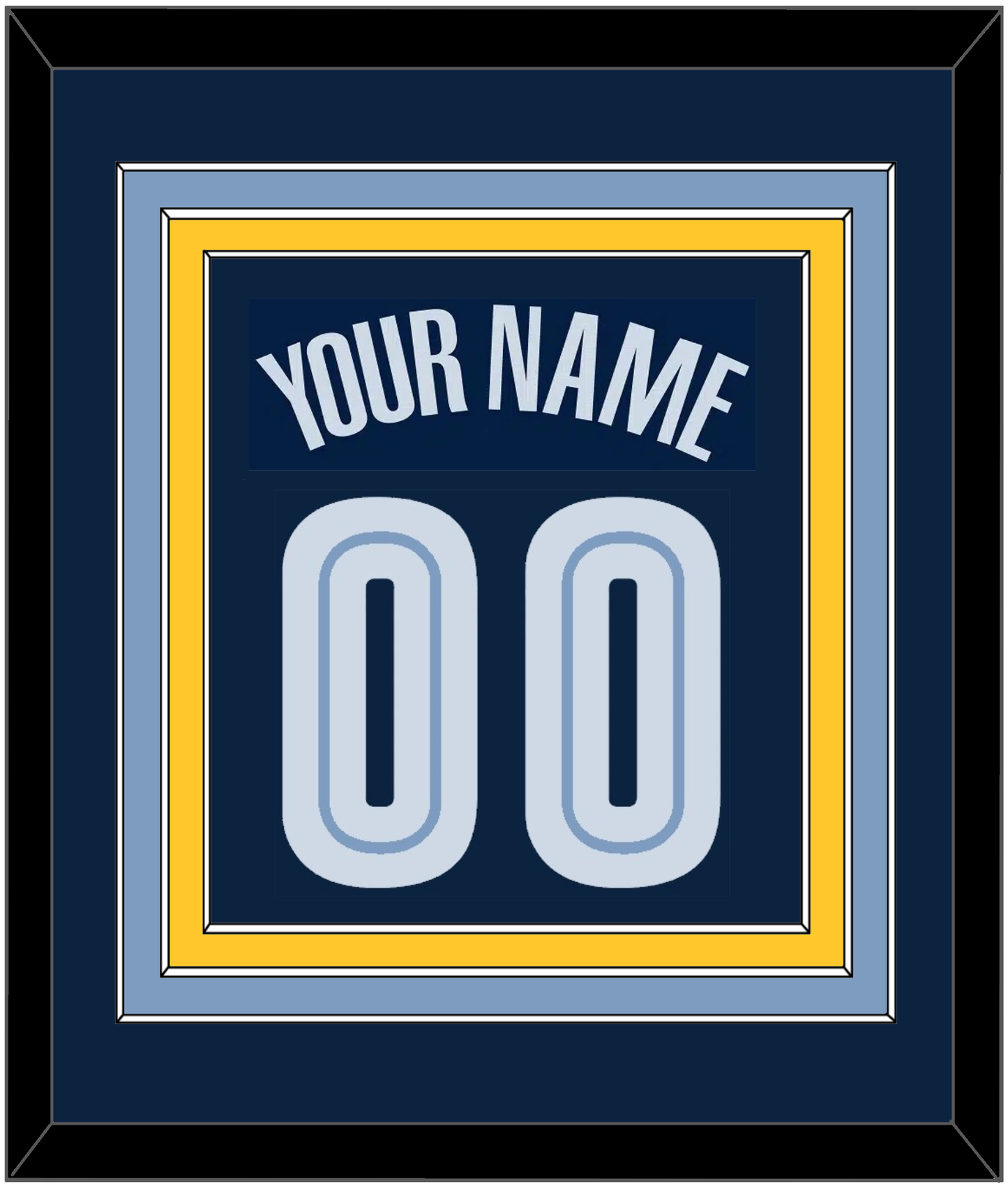 Memphis Name & Number - Road Navy (2004-2010) - Premier Tier 3