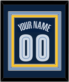 Memphis Name & Number - Road Navy (2004-2010) - Triple Mat 3