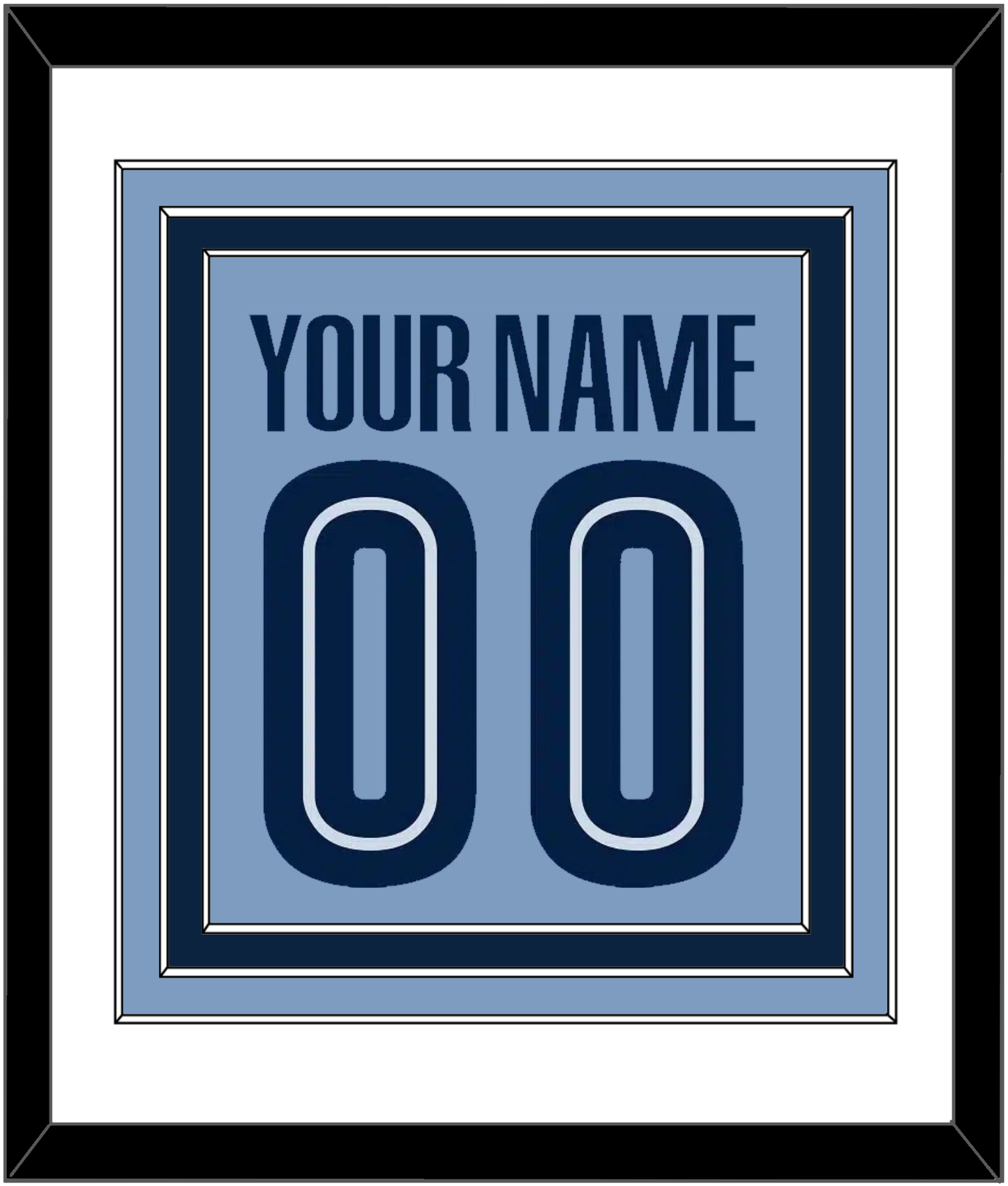 Memphis Name & Number - Alternate Light Blue (2004-2010) - Premier Tier 1