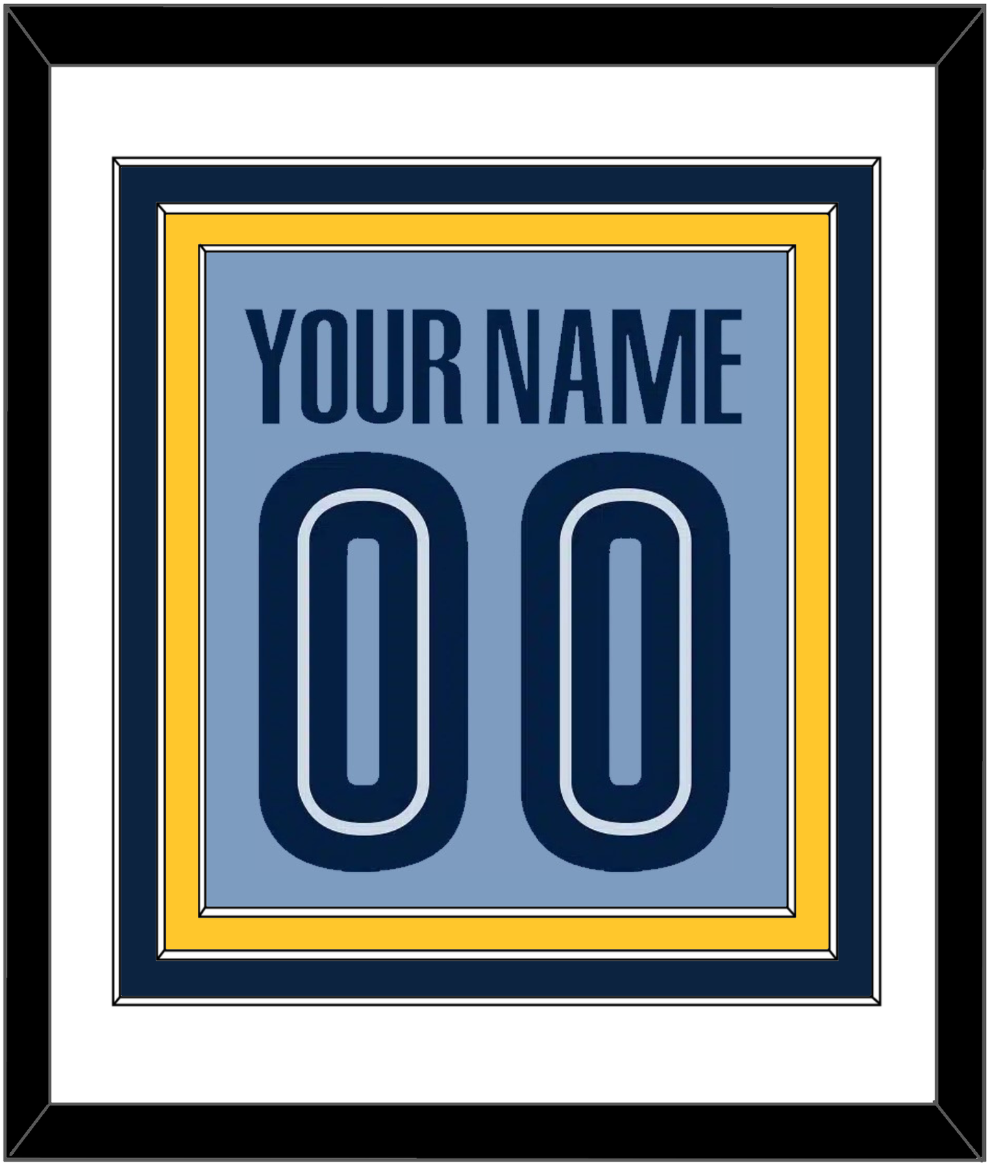 Memphis Name & Number - Alternate Light Blue (2004-2010) - Premier Tier 2