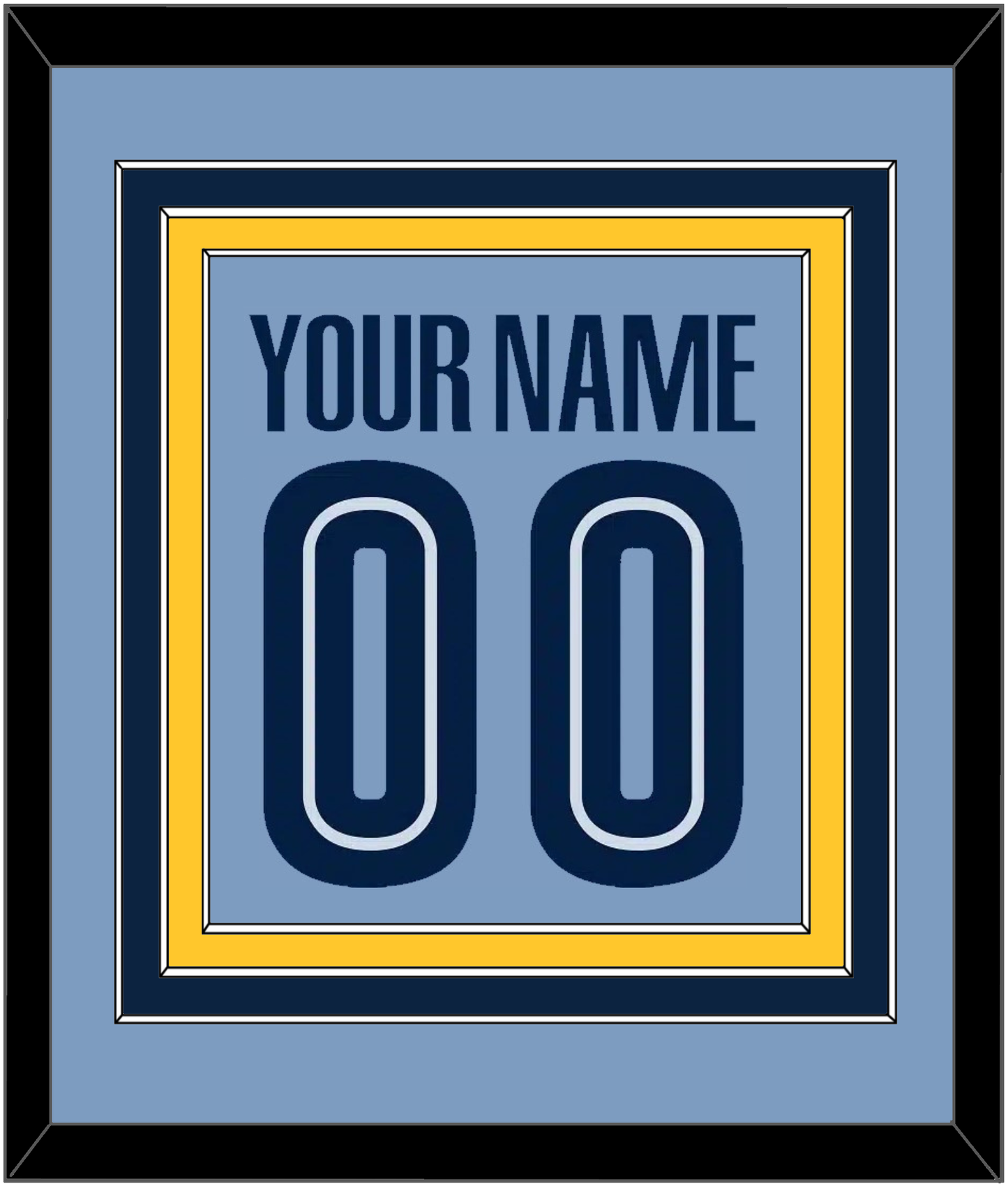Memphis Name & Number - Alternate Light Blue (2004-2010) - Premier Tier 3