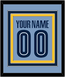 Memphis Name & Number - Alternate Light Blue (2004-2010) - Triple Mat 3