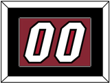 Miami Number - Alternate Red (2009-2017) - Single Mat 2