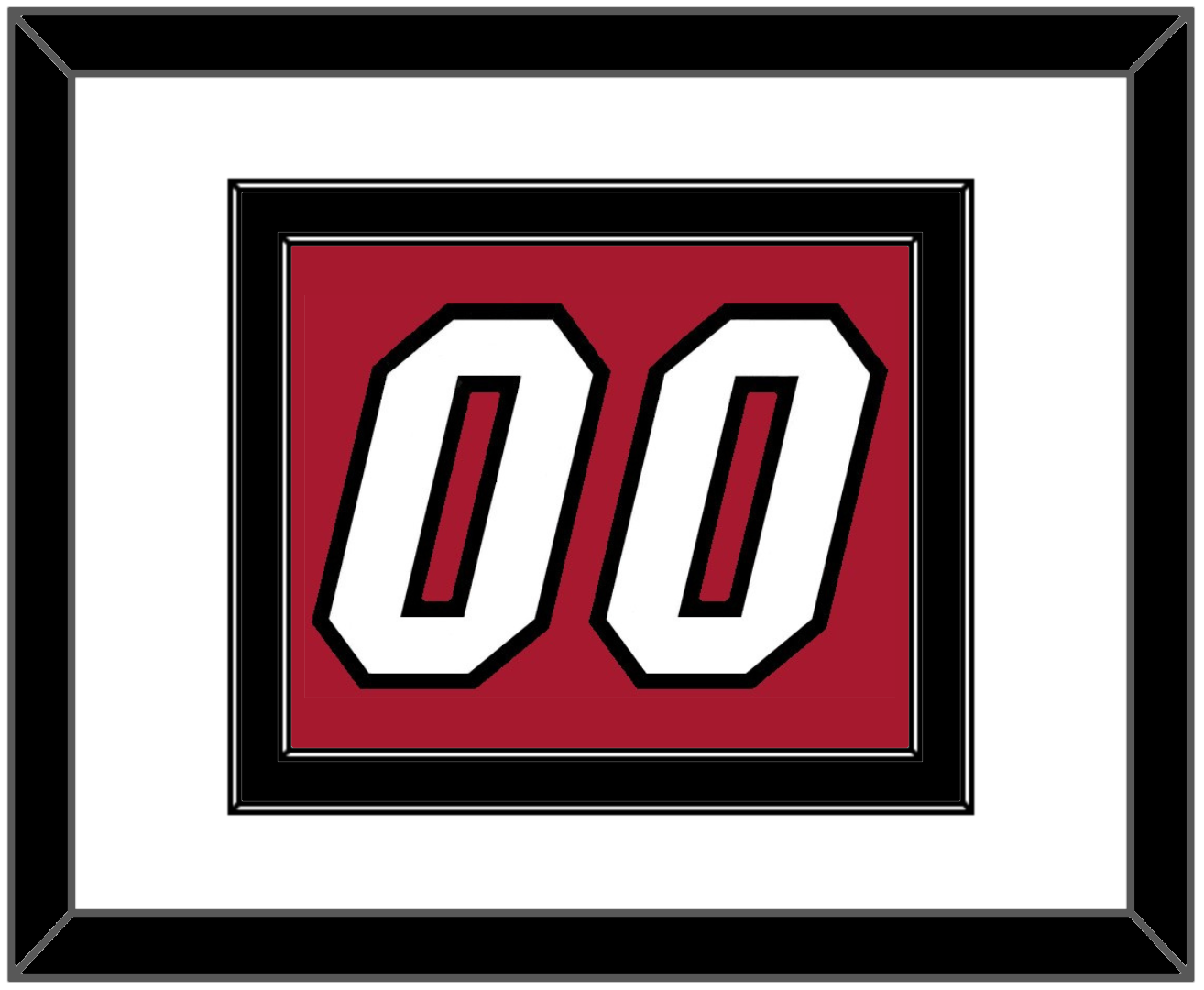 Miami Number - Alternate Red (2001-2008) - Signature Tier 1