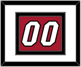Miami Number - Alternate Red (2001-2008) - Double Mat 1