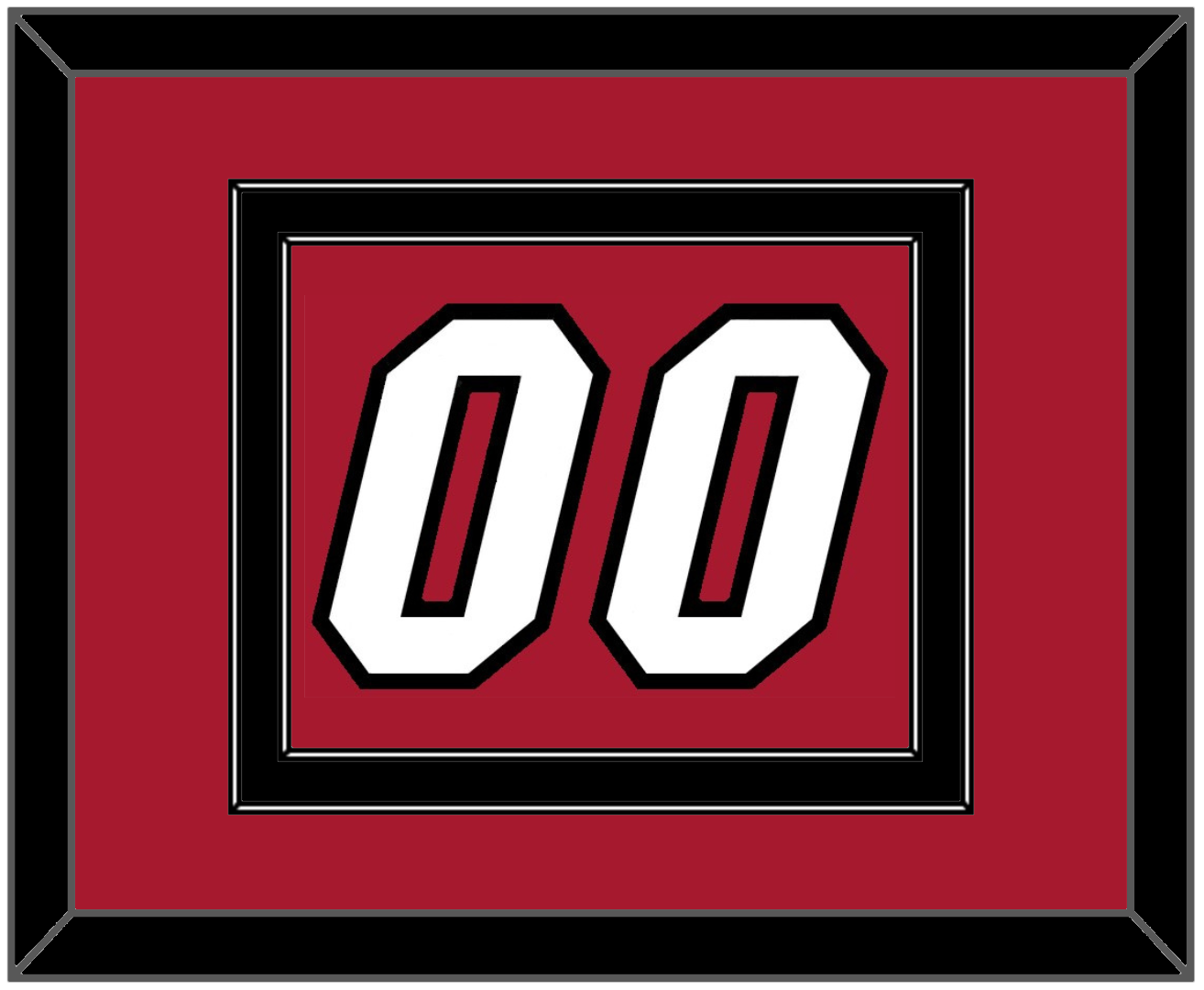 Miami Number - Alternate Red (2001-2008) - Signature Tier 2