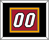 Miami Number - Alternate Red (2001-2008) - Double Mat 3